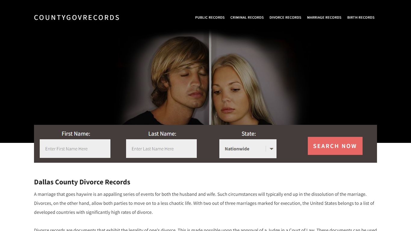 Dallas County Divorce Records | Enter Name and Search|14 Days Free