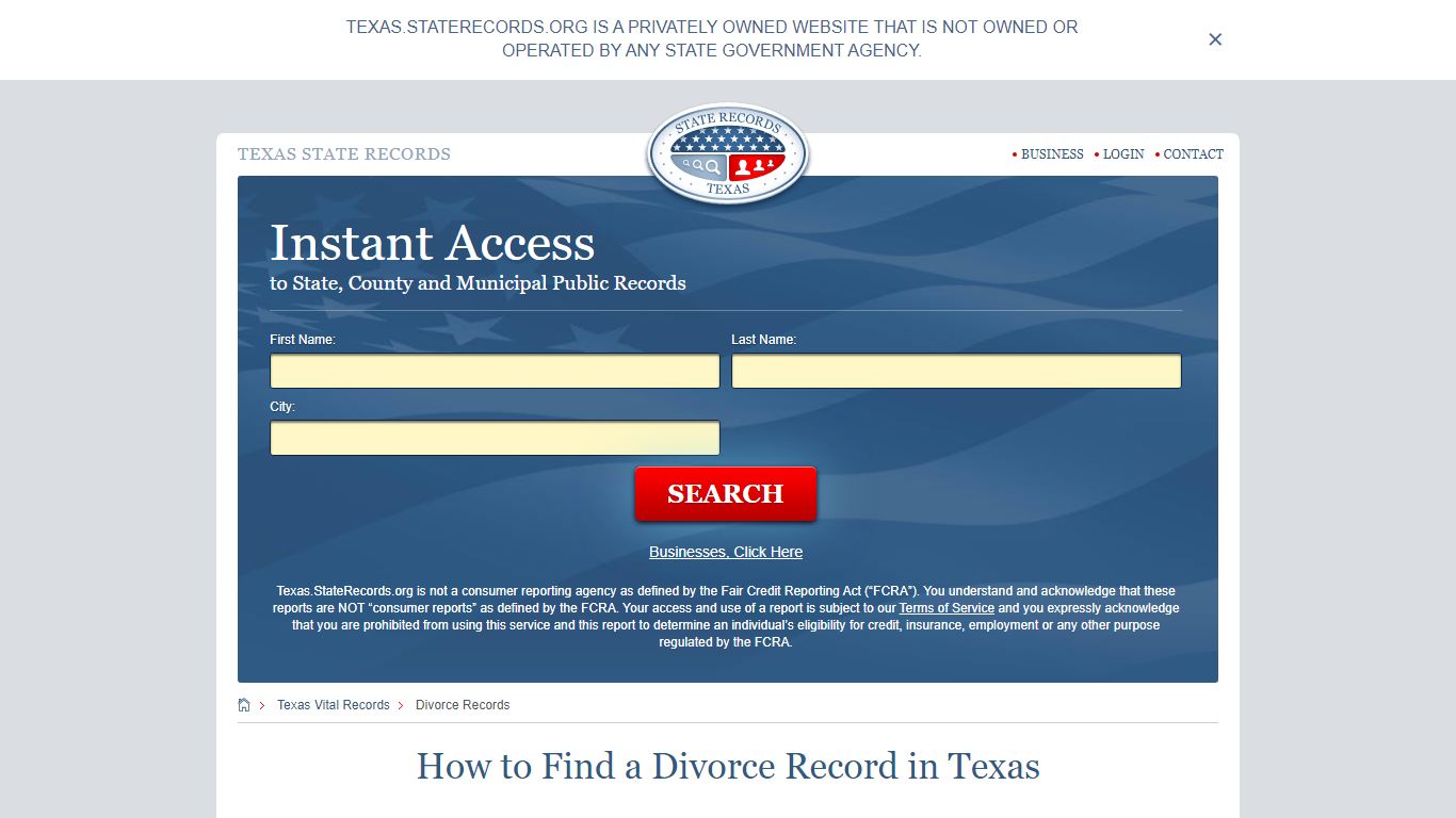 How to Find a Divorce Record in Texas